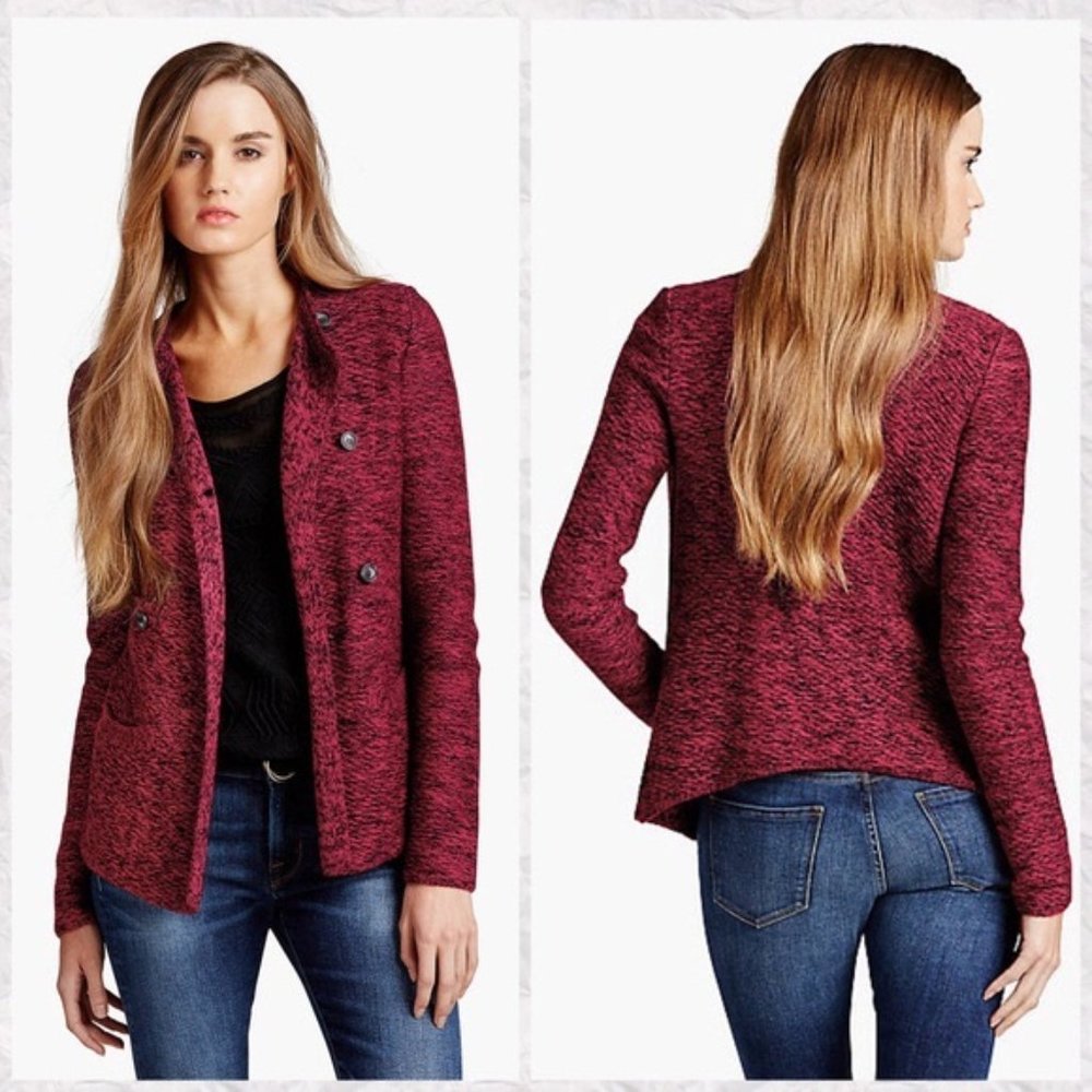 Lucky Brand Marled Double-Breasted Sweater Blazer Size XS